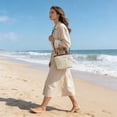 thumbnail image 6 of Floleo Natural Woven Straw Bag, 7x6 Inch Beige Handmade Rattan Shoulder Bag for Women, Summer Fashion Boho Purse for Beach, Vacation, Casual Outfit, Daily Use, 6 of 6