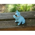 thumbnail image 3 of Rmdusk Mini figura geométrica única de perro perrito Bulldog con gafas de sol estatuas de animales azules hogar jardín Bar D?Cor ornamento, 3 of 5