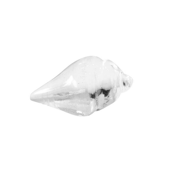 Sphatik Shankh for Puja Crystal Sphatik Shankh (Conch) for Home Décor-Table, Car Dashboard and Shivratri Gift (5-10 Grams, Clear) By Indian Collectible