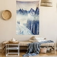 thumbnail image 2 of Nature Tapestry, Snowy Winter Dramatic Overcast Sky Wonderland Snowfall Seasonal Panorama Print, Wall Hanging for Bedroom Living Room Dorm Decor, 60W X 80L Inches, Blue Grey White, by Ambesonne, 2 of 5