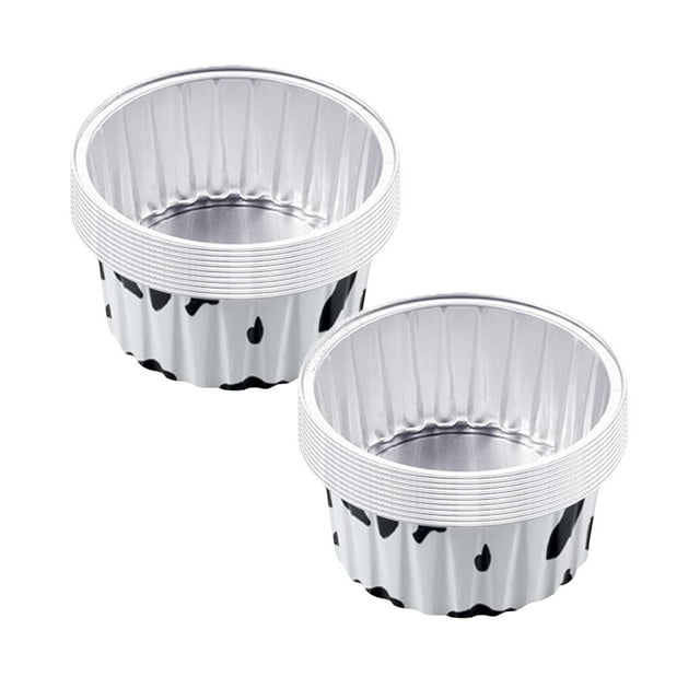 Oleegame Rouleau de Papier d'Aluminium 2 Pcs, 10 Pcs Gobelets Ronds Réutilisables en Aluminium Papier d'Aluminium pour Friteuse à Air Chaud
