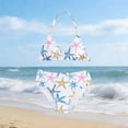 thumbnail image 2 of ibiyuan Kids Bathing Suits Girls ,2 Piece Adjustable Straps Girls Bathing Suit&nbsp;size 6 Ruffle Tankini Sets High Waisted Tropical Floral Swimwear with Cover Up Beach Skirt,4-5 Years, 2 of 4