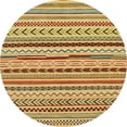 thumbnail image 1 of Ahgly Company Indoor Round Abstract Red Abstract Area Rugs, 3' Round, 1 of 6