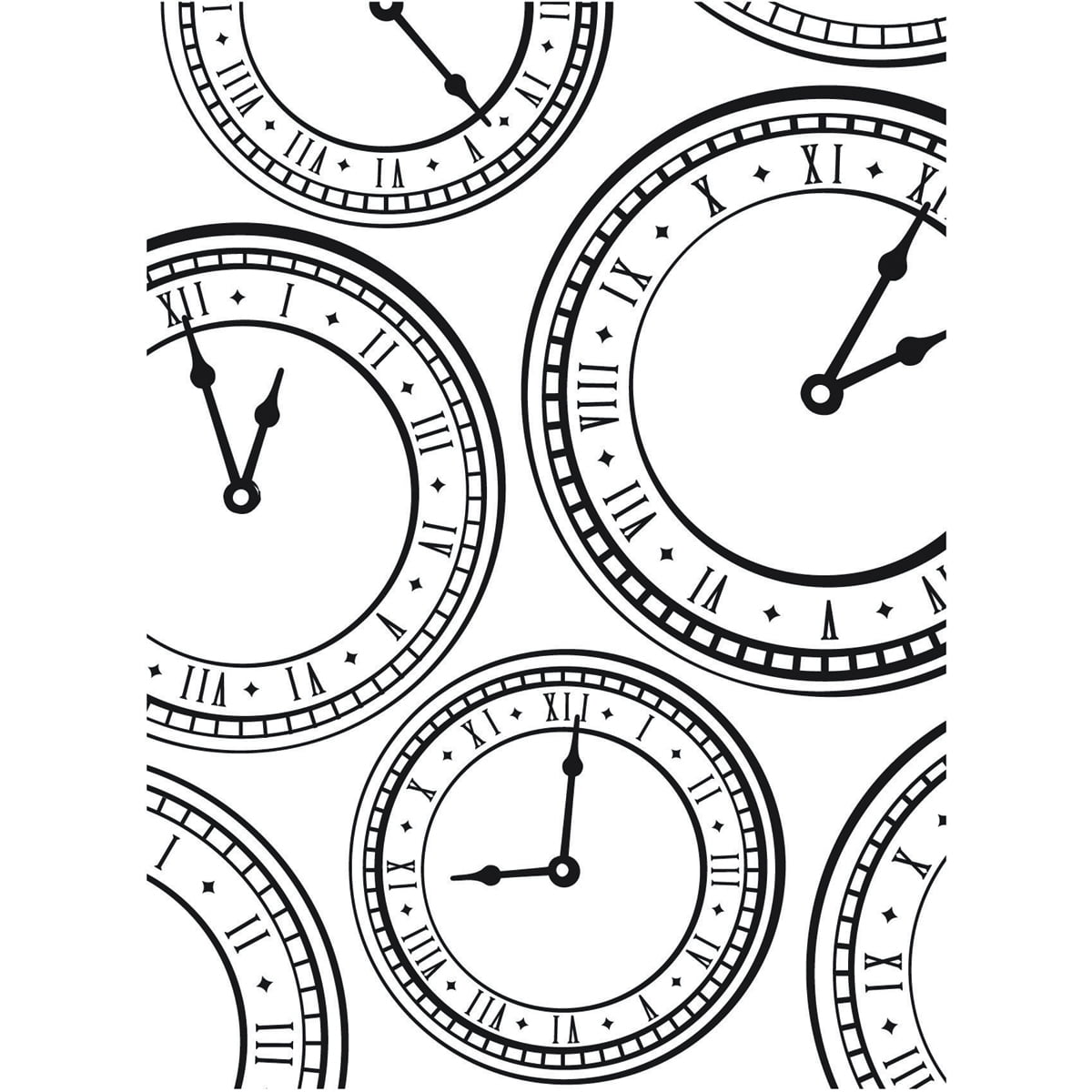 Clock Background 4.25x5.75 Darice Embossing Folder 1218-01