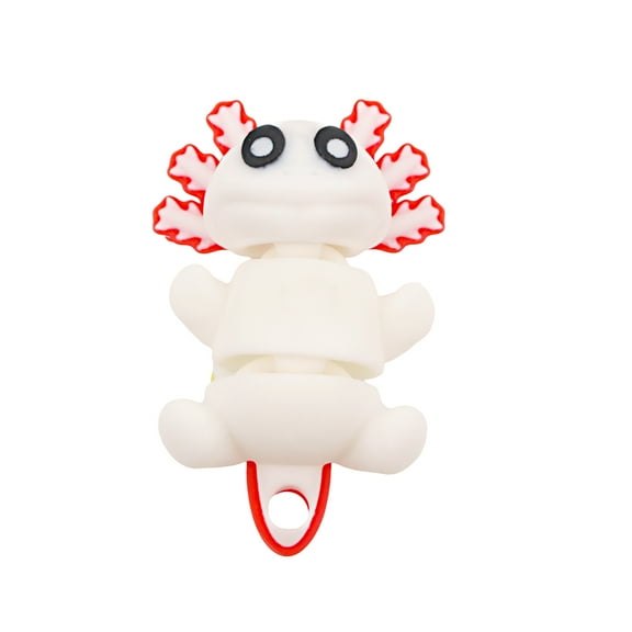 1PC  3D printed white salamander, animal ornament that can swing, creative desktop decoration sculpture with movable joints, and can also be used as a hanging decoration