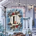 thumbnail image 3 of Monogram Letter L Winter Small Garden Flag Burlap Family Last Name Initial Yard Flag 12.5 x 18 Inch Snow Red Birds Floral Garden Flag Vertical Holiday Outdoor Farmhouse Decoration, 3 of 6
