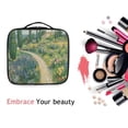 thumbnail image 6 of FORMRS Travel Makeup Bag Large Capacity Train Case Cosmetic Organizer with Adjustable Dividers, Art Garden Scene, 6 of 8