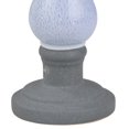 thumbnail image 4 of Candle Holder with Ceramic Turned Pillar Design, Blue - Saltoro Sherpi, 4 of 5