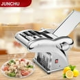 thumbnail image 2 of Pasta Machine, Electric Stainless Steel Pasta Maker with Pasta Cutter for Household Noodle Rolling Machine Semi-automatic Dumplings Wonton Maker 110V, 2 of 8