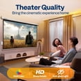 thumbnail image 2 of SPECSTAR Motorized Projector Screen with Remote, 16:9 84 Inch Auto Electric Projection Screen, HD 4K Movie Screen for Home Theater, Cinema, Office (73 x 41 White), 2 of 8