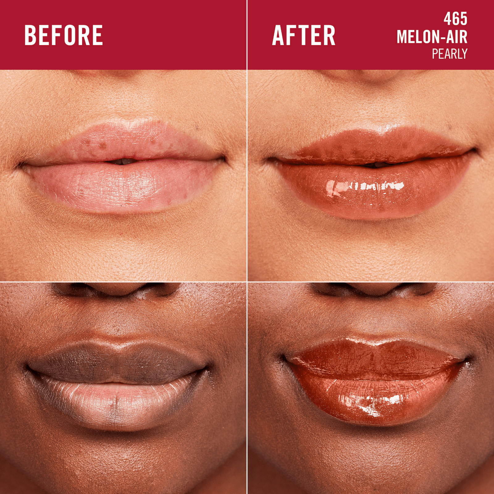 (2 pack) Rimmel Stay Glossy Lip Gloss, Melon-Air 465, 0.18 fl oz