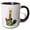 Black/White, variant on 3drose, Funny Cute Llama Playing Cards Cartoon, 11oz Two-tone Green Mug