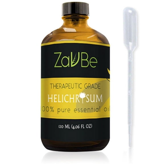 ZAVBE Helichrysum Essential Oil (Helichrysumitalicum) | 100% Pure, Undiluted, Natural, Therapeutic Grade 120 mL (4 oz)