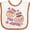 White and Orange, variant on Inktastic Valentine You Are Tearrific with Cute Tea Cup and Pastry Girls Baby Bib