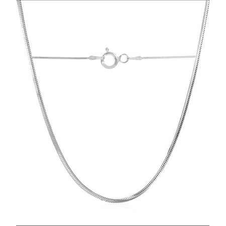 Spade Italian - PORI Jewelers Italian Sterling Silver Square Snake Chain Necklace, 24