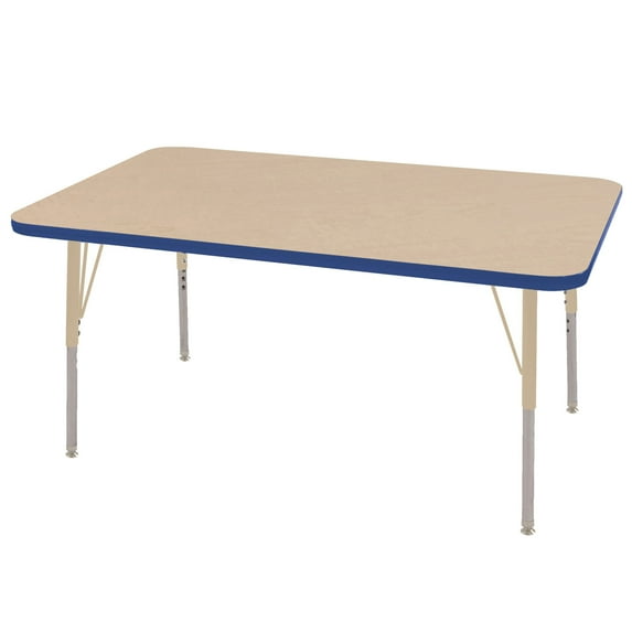 ECR4Kids 30" x 48" Rectangle Everyday T-Mold Adjustable Activity Table, Multiple Colors/Types