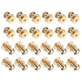thumbnail image 1 of 24 piezas de pomos redondos mini de 0.26'' x 0.31'', tiradores pequeños para cajones, pomos para armarios, dorado, 1 of 6