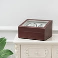 thumbnail image 3 of GoDecor Wood Watch Winder Display Box,4+6 Automatic Rotation Brown, 3 of 7