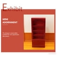thumbnail image 3 of Shisuyan Décor de Bibliothèque Rouge Lot de 1 7.0x3.1x1.2po, 3 of 9