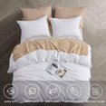 thumbnail image 2 of Maple&Stone Queen Duvet Cover Set Pieces Textu Tufted Boho Bedding Sets Zipper Closure Design with Ties Duvet Cover + Pillow Shams Comforter NOT Included ( Queen Siz, 2 of 7