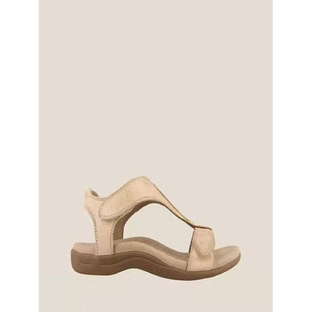 Sandalias Deportivas Planas Apoyo para Mujeres Viajes Al Aire Libre (beige 8)