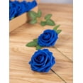 thumbnail image 4 of Artificial Flower Foam Rose Real Touch Roses Flower Heads with Stem for DIY Wedding Bouquets Centerpieces Arrangements Party Home Decor (Royal Blue), 4 of 4