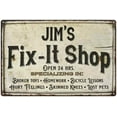 thumbnail image 1 of JIM'S Fix-It Shop Sign Grandpa Dad Wall Decor 16 x 24 Matte Finish Metal 116240006156, 1 of 1