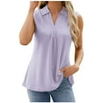 thumbnail image 1 of Économies d'Été KIHOUT Hauts d'Été pour Femmes, Hauts à Imprimé Mode pour Femmes Manches Courtes Blouse Ample Drôle T-Shirt à Col Rond Hauts Camisole (Violet G), 1 of 5