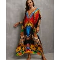 thumbnail image 3 of EDOLYNSA Kaftan Dresses for Women Long Printed Maxi Caftan Dress Swimsuit Cover up Resort Wear, 3 of 7