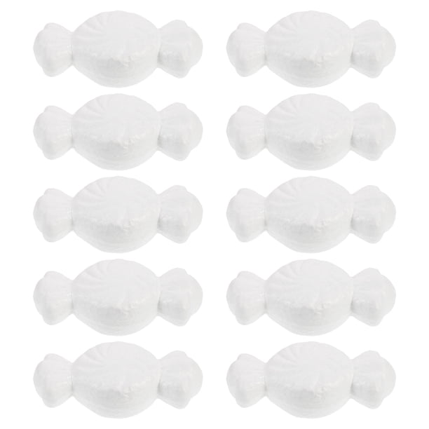 10 moldes decorativos para niños con forma de caramelo blanco para hacer tú mismo.