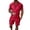 Red, variant on AJZIOJIRO Men's Summer Casual T-Shirts Shorts Set Short Sleeve Cotton Shirt Tops Pants Set M-2XL