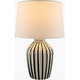 thumbnail image 5 of Livabliss Table Lamps, 22" Stratos Rustic Bedside Nightstand Table Lamp for Bedroom Living Room Office, Dark Blue Body with White Shade (22"H x 15"W x 15"D), 5 of 6