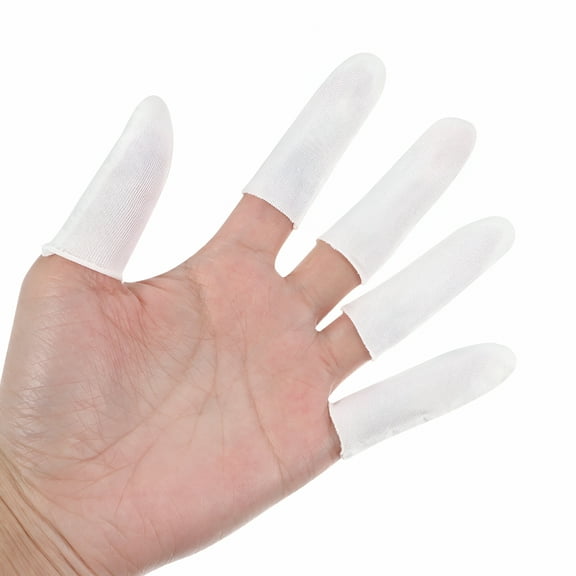 XIRQI Cotton Finger Cots 200pcs Cut Resistant Finger Cots for Kitchen Work (2.36"X0.79"X0.04")