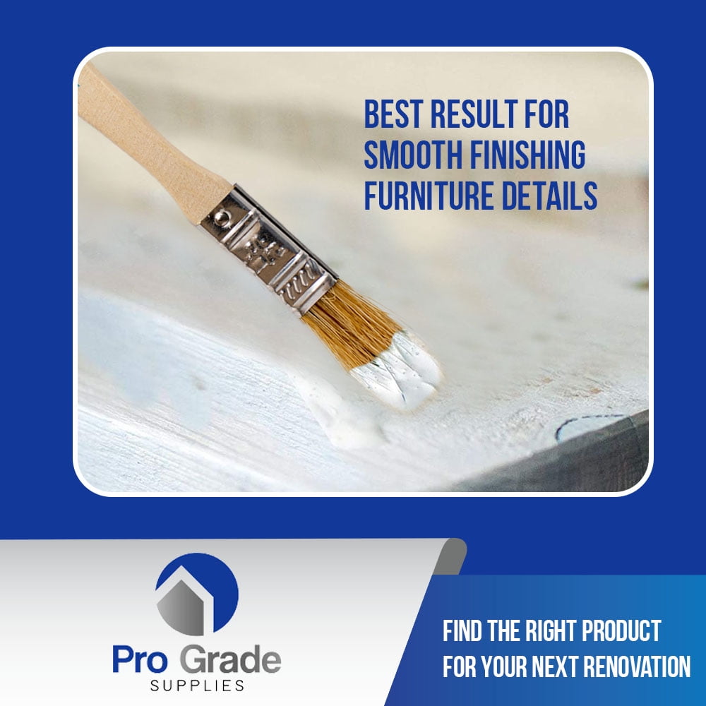 Pro Grade Chip Brush, 0.5 inch Professional Paint Brushes, 96 Pack, Natural China Bristle