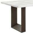 thumbnail image 6 of ACME Edwyn Transitional Wood and Marble Rectangular Dining Table in White/Brown, 6 of 10