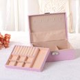 thumbnail image 6 of Unique Bargains Jewelry Box Small PU Leather Jewelry Organizer Case Storage Display Holder Pink, 6 of 8
