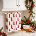thumbnail image 2 of MYUNNIL 2Pcs Christmas Themed Hand Towels, 16 x 24" Soft Absorbent Xmas Tree Pattern Decorative Dish Towels, Reusable Seasonal Towels for Bathroom Kitchen & Holiday Gift, 2 of 6