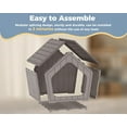 thumbnail image 5 of 24 Inch Dog House Indoor Outdoor Durable Resin Material Houses for Dogs Outside Weatherproof Cozy Small Dog Houses Pet Shelter for Patio, Porch, Living Room,Grey, 5 of 16