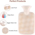 thumbnail image 2 of Bolsa de agua caliente de 1 l con funda suave para la cintura para aliviar el dolor de espalda, cuello, manos y pies, marrón, 2 of 5
