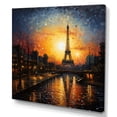 thumbnail image 2 of Designart "Paris Golden Sunset French" Architecture Canvas Wall Art, 2 of 5