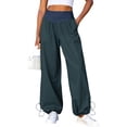 thumbnail image 2 of High  Waist Women Casual Wide Leg Pants Straight Drawstring Sport Trousers, 2 of 7