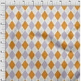 thumbnail image 4 of oneOone Georgette Viscose Orange Fabric Check Argyle Dress Material Fabric Print Fabric By The Yard 42 Inch Wide, 4 of 5