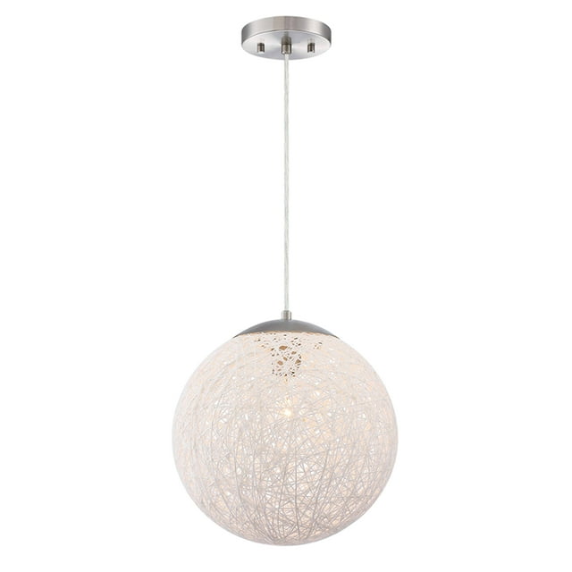 Estevez Luminario suspendido decorativo Granada esfera 30 cm, Foco E26, Color níquel