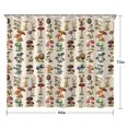 thumbnail image 5 of Brown Mushroom Plant Light Pattern Shower Curtain 84"x72" ,Bathroom Decorative Shower Curtains Set with 12 Hooks,Modern Waterproof Washable Shower Curtain, 5 of 6