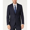 thumbnail image 1 of Dkny Men’s Modern-Fit Stretch Navy Windowpane Suit Separate Jacket, 1 of 4