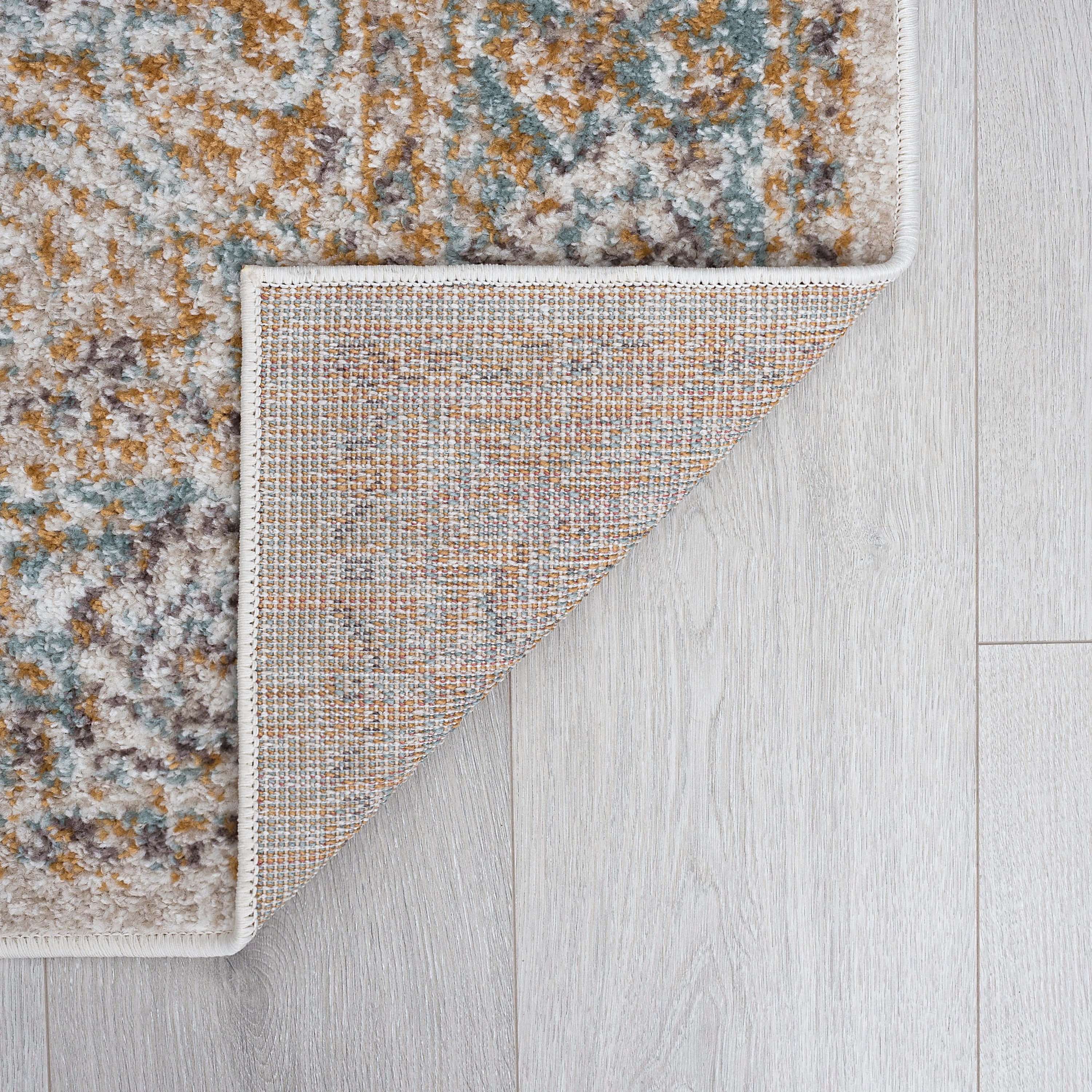 Traditional 9x12 Area Rug (8'9'' x 12'2'') Medallion Terra, Aqua Living Room Easy to Clean