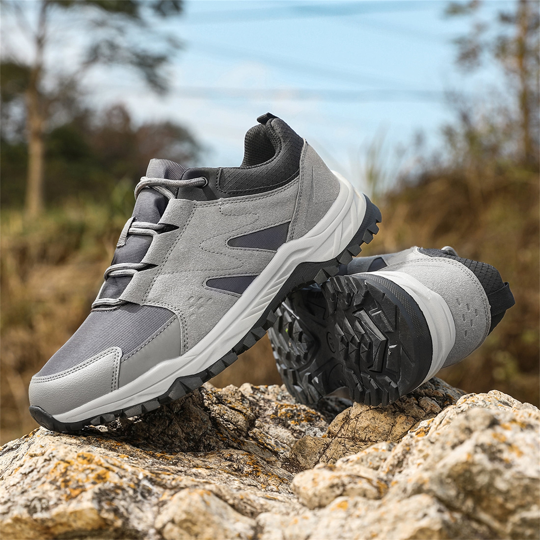YOURDIARY Womens Mens Hiking Shoes Comfortable Breathable Lightweight Outdoor Sneakers