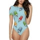 thumbnail image 1 of Balery Modern Ice Cream Body de cuello redondo de manga corta para mujer Tops de manga corta Tops básicos-Medium, 1 of 7
