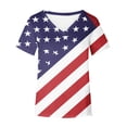 thumbnail image 4 of Raeneomay Oversized T Shirts for Women Fashion Women Summer Print V-Neck T-Shirt Short Sleeve Casual Blouse, 4 of 5