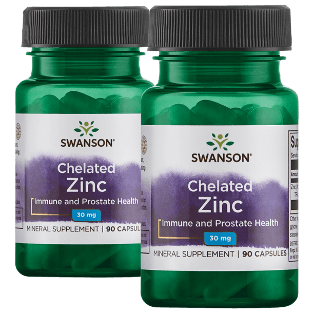 Swanson Chelated Zinc 30 mg 180 Caps